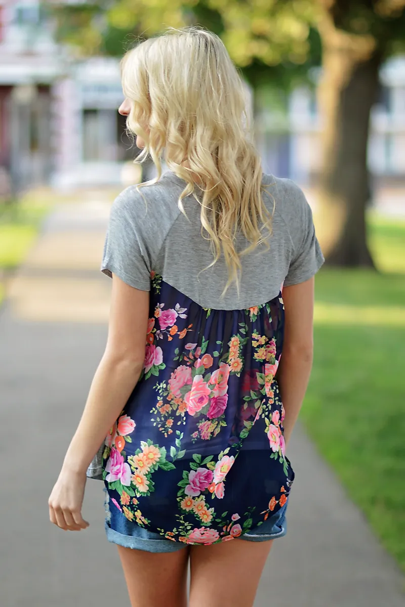 Take A Backroad Floral Top