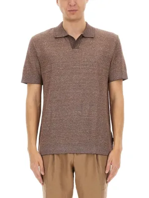 Textured Knit Polo Shirt