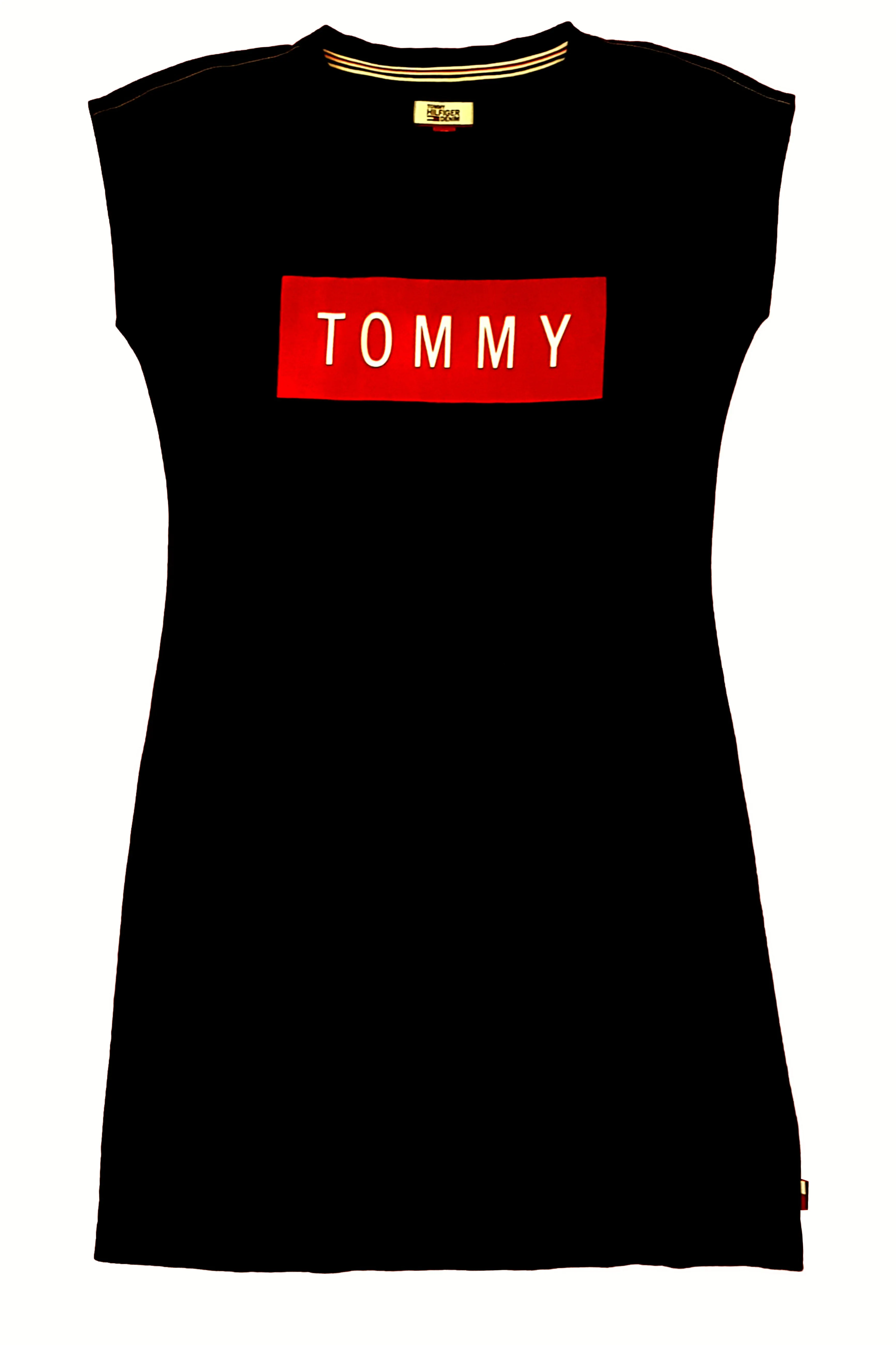 TH Womens T-Shirt Dress Graphic Logo Short Sleeve Stretch Casual