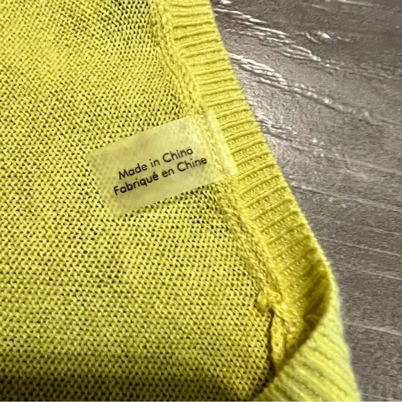 The Line Marcus Lemonis Baldassare Silk Blend Sweater Limelight Large Chartruese