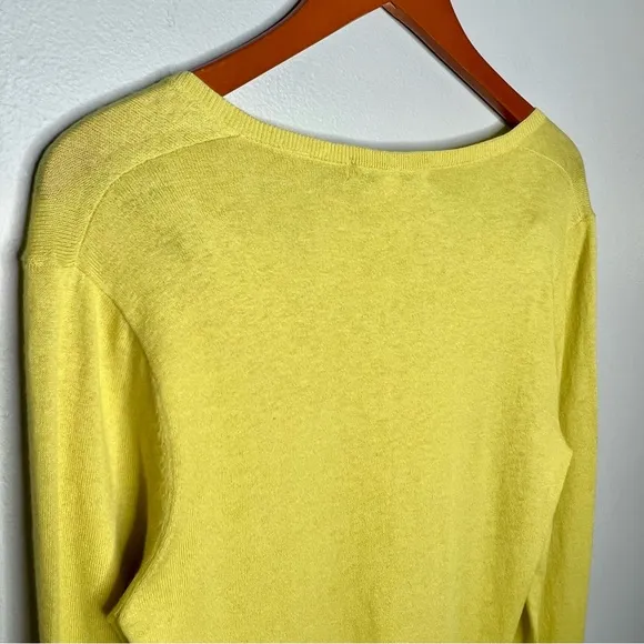 The Line Marcus Lemonis Baldassare Silk Blend Sweater Limelight Large Chartruese