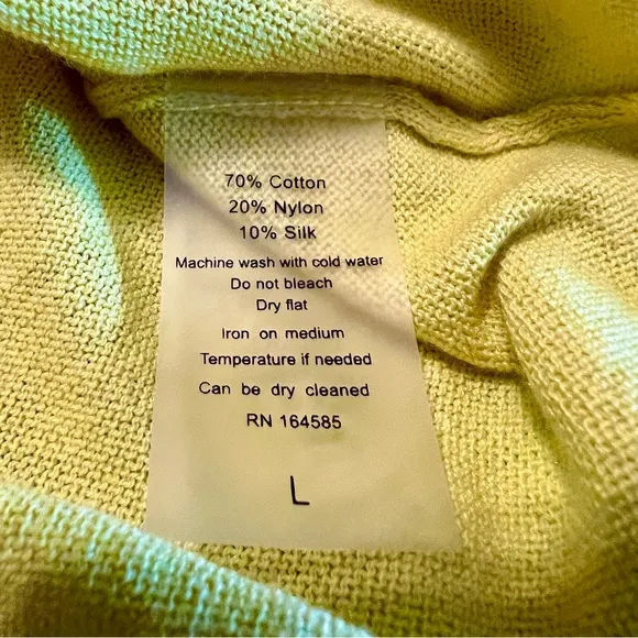The Line Marcus Lemonis Baldassare Silk Blend Sweater Limelight Large Chartruese