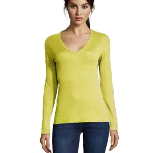 The Line Marcus Lemonis Baldassare Silk Blend Sweater Limelight Large Chartruese