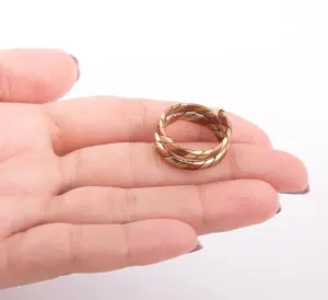 Three Metal Wire Wrapped Custom Size Ring Handmade Jewellery Gift