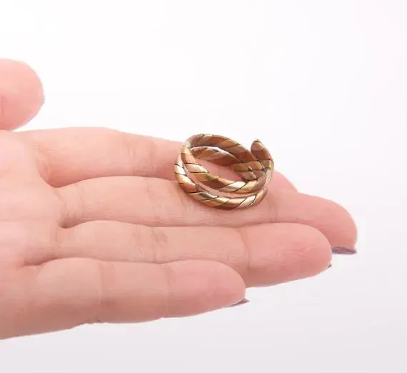 Three Metal Wire Wrapped Custom Size Ring Handmade Jewellery Gift