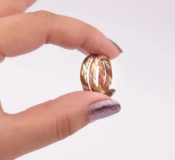 Three Metal Wire Wrapped Custom Size Ring Handmade Jewellery Gift