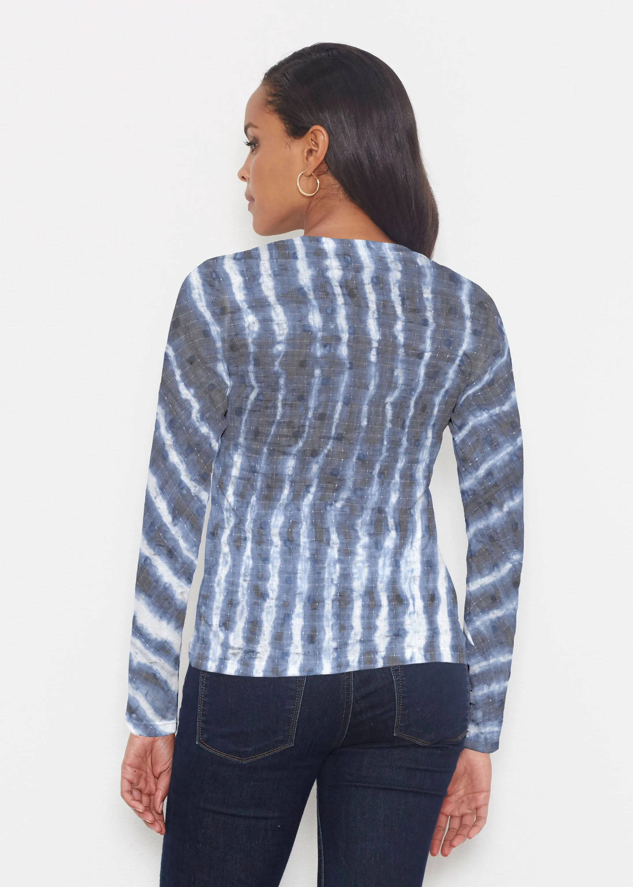 Tie-Dye Ripple (14183) ~ Signature Long Sleeve Crew Shirt