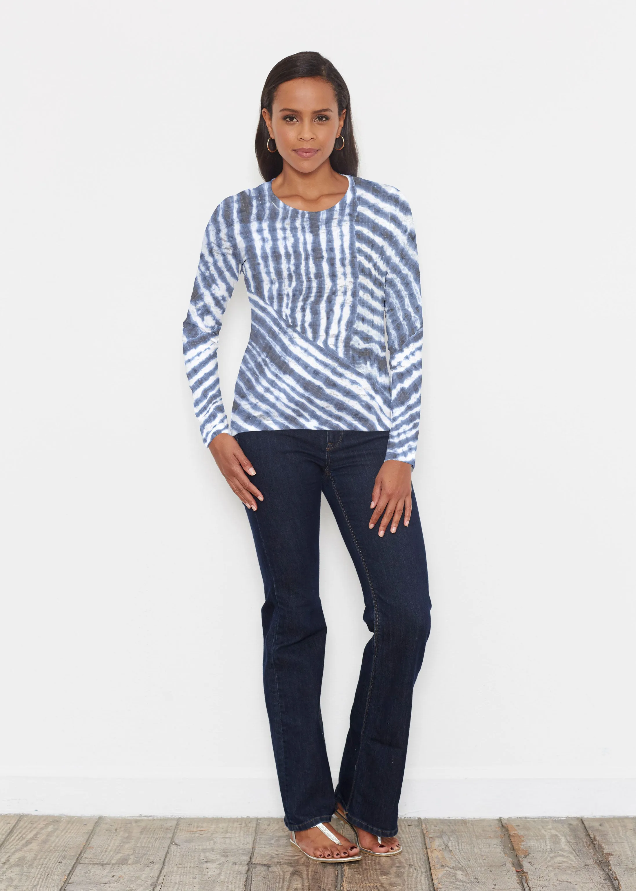 Tie-Dye Ripple (14183) ~ Signature Long Sleeve Crew Shirt