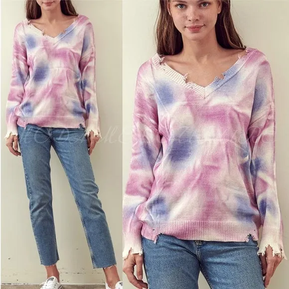 Tie Dye Sweater Top