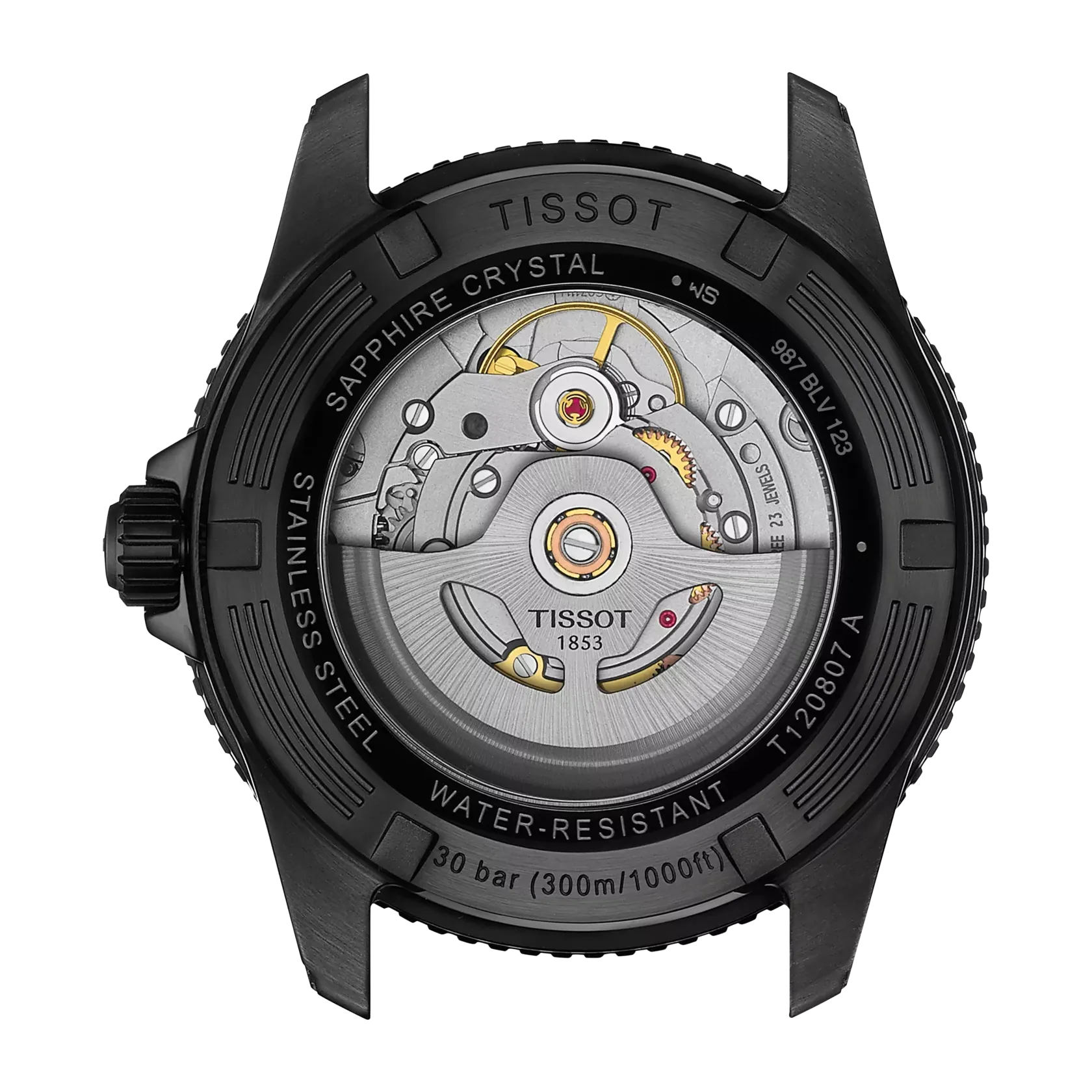 Tissot watch Seastar 1000 PowerMitic 80 40mm Black Automatic Steel Finish Pvd Black T120.807.33.051.00