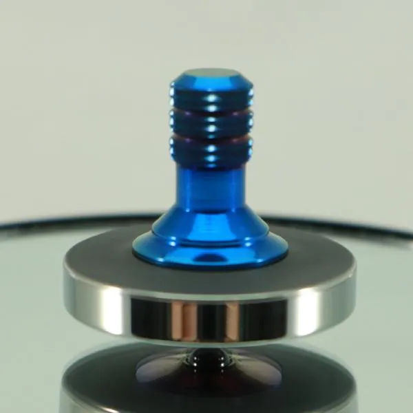 Two Step - Blacked out and polished stainless steel with a heat anodized titanium spindle #10