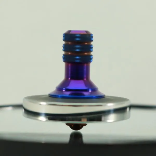 Two Step - Blacked out and polished stainless steel with a heat anodized titanium spindle #8