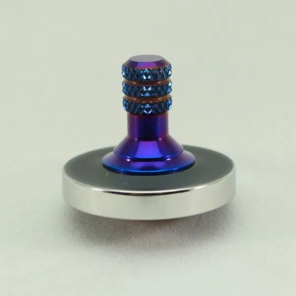 Two Step - Blacked out and polished stainless steel with a heat anodized titanium spindle #8