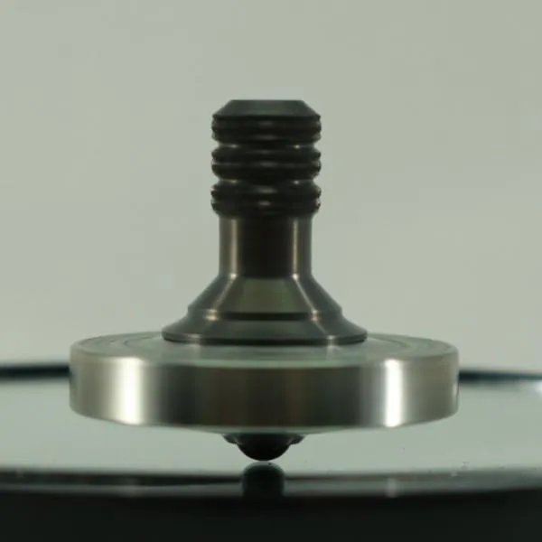 Two Step - Engraved Brushed Stainless Steel and Gun Metal Spinning Top