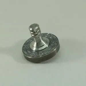Two Step - Engraved Gunmetal and Brushed Stainless Step Spinning Top