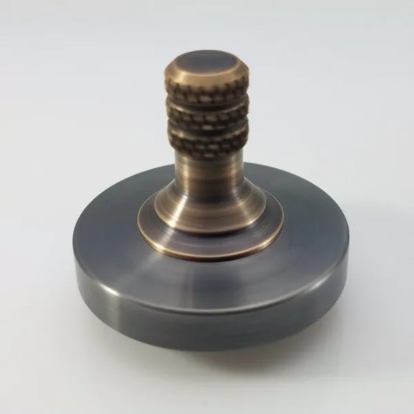 Two Step - Gunmetal Stainless Steel and Antique Bronze Spinning Top