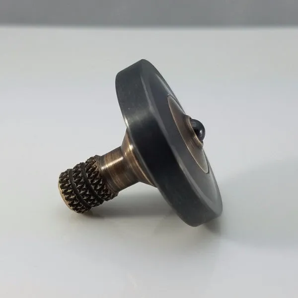 Two Step - Gunmetal Stainless Steel and Antique Bronze Spinning Top