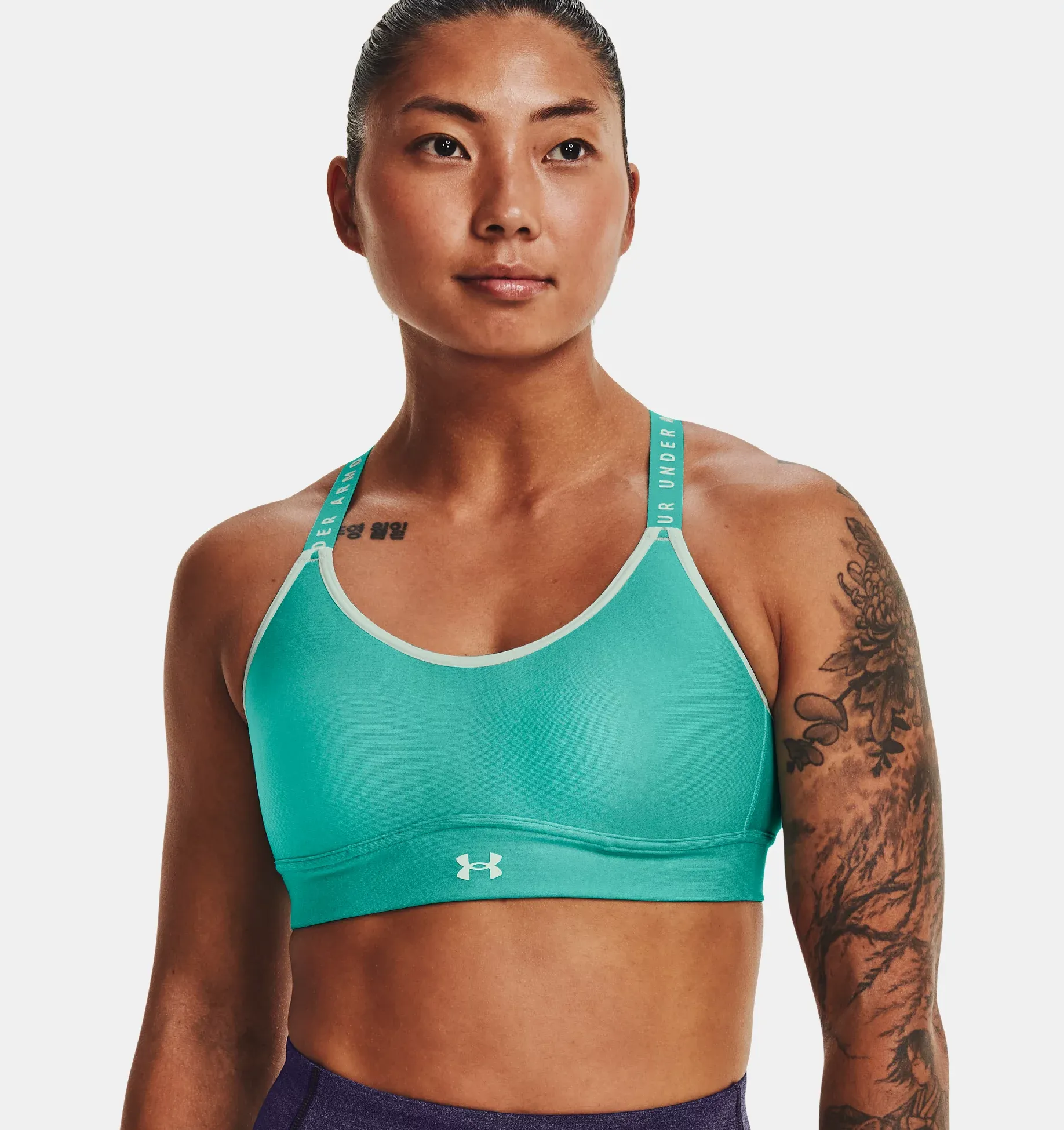 Under Armour Women's UA Infinity Mid Heather Cover Sports Bra