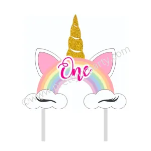 Unicorn Age Cake Topper
