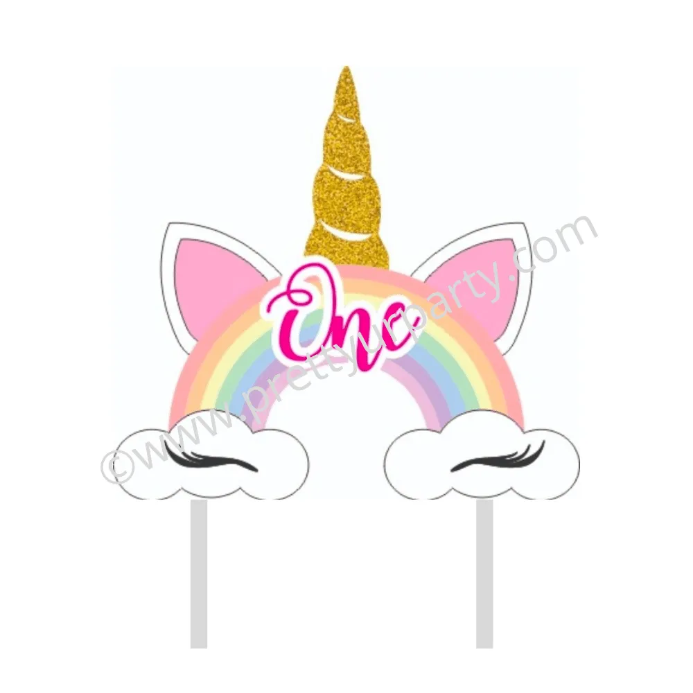 Unicorn Age Cake Topper