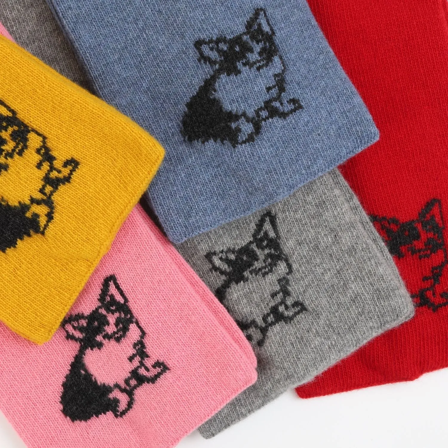 Unisex Corgi Dog Wool Scarf