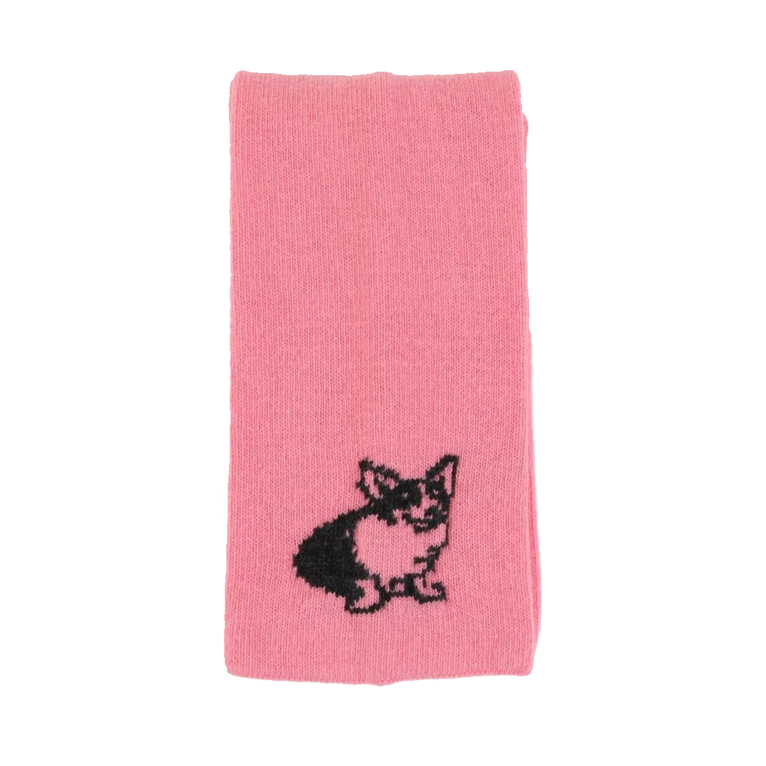 Unisex Corgi Dog Wool Scarf