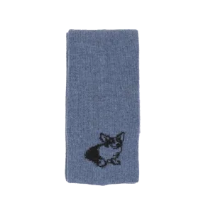Unisex Corgi Dog Wool Scarf