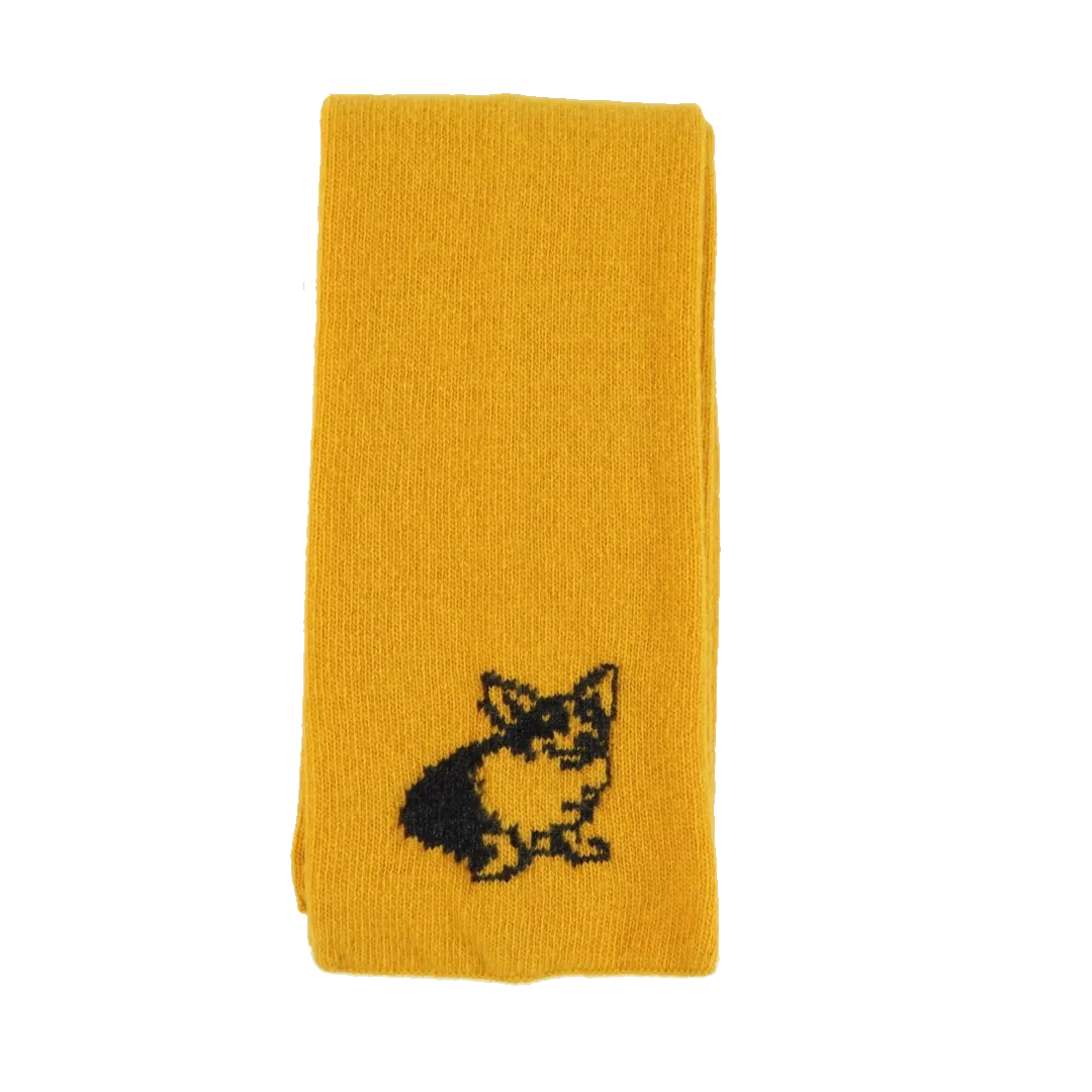 Unisex Corgi Dog Wool Scarf