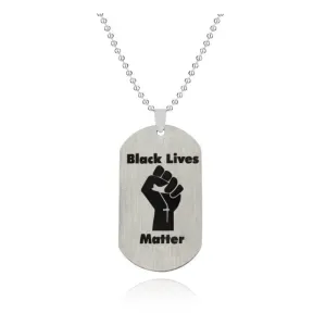 USA Black Resist Fist I Can't Breathe Pendant Necklace Stainless Steel George Floyd Black Lives Matter Necklaces Jewelry