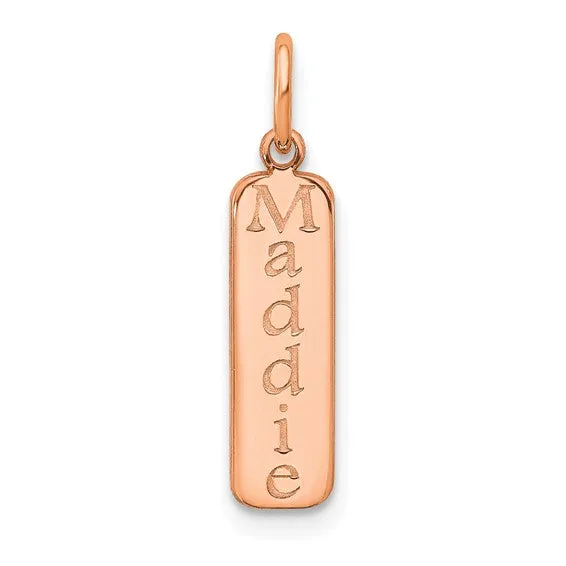 Vertical Bar Name Pendants