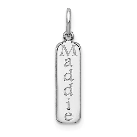 Vertical Bar Name Pendants