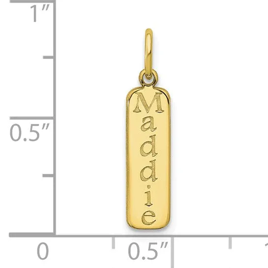 Vertical Bar Name Pendants