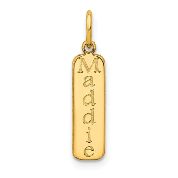 Vertical Bar Name Pendants