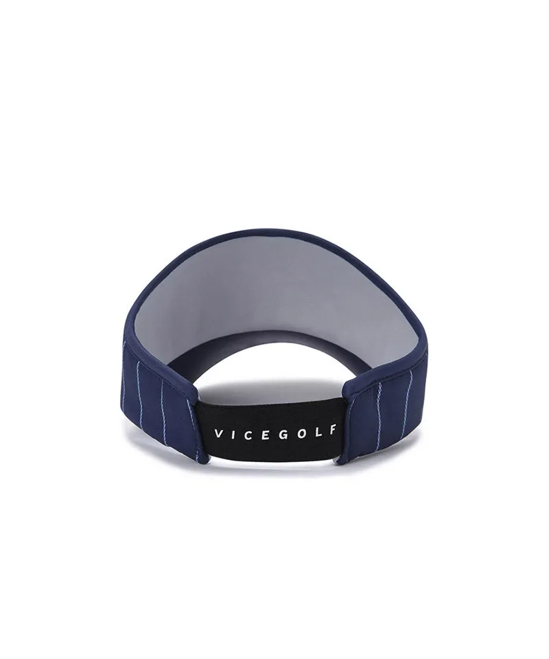 Vice Golf Atelier Pinstripe Wide Visor - Navy