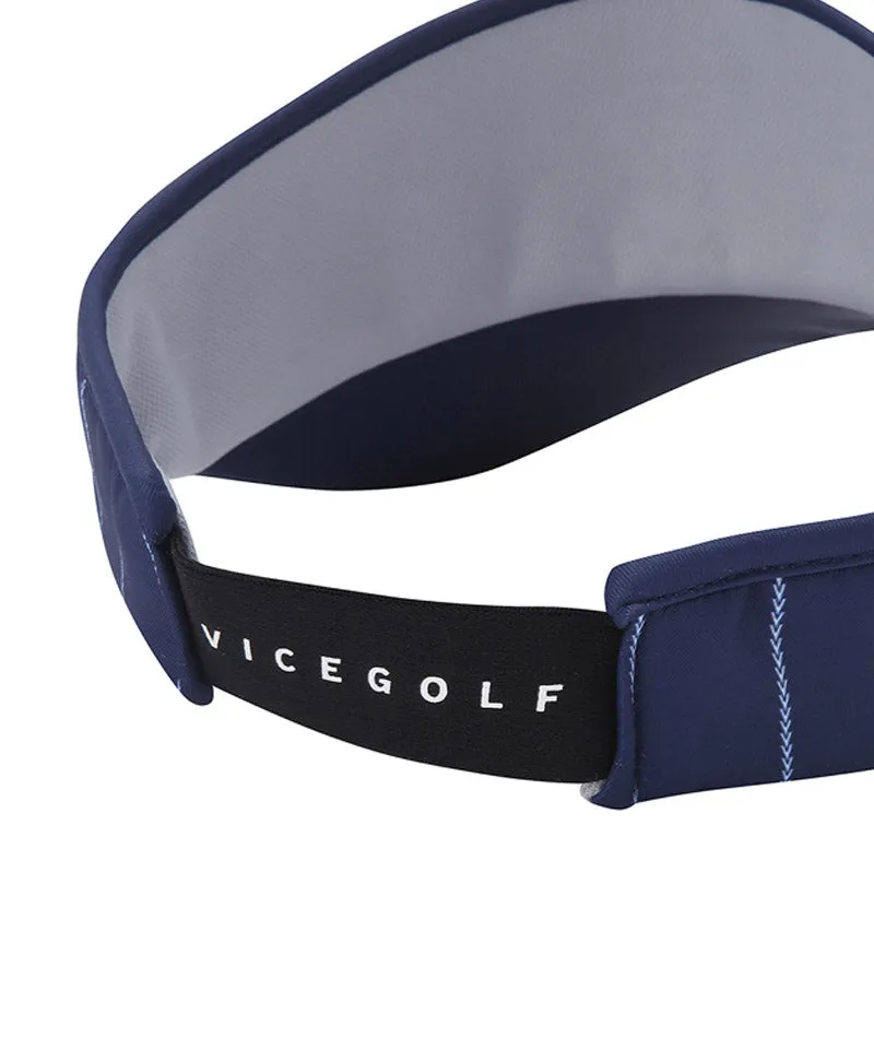 Vice Golf Atelier Pinstripe Wide Visor - Navy