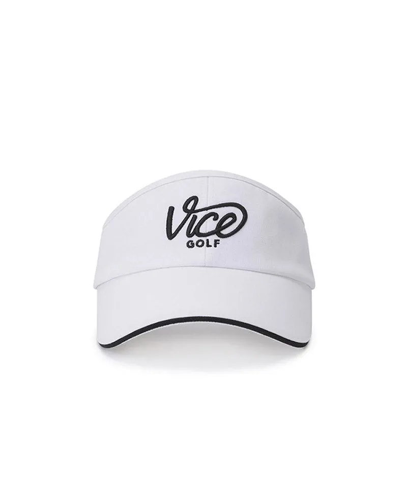 Vice Golf Atelier Vice Wide Ribbon Visor - White