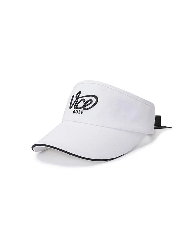 Vice Golf Atelier Vice Wide Ribbon Visor - White