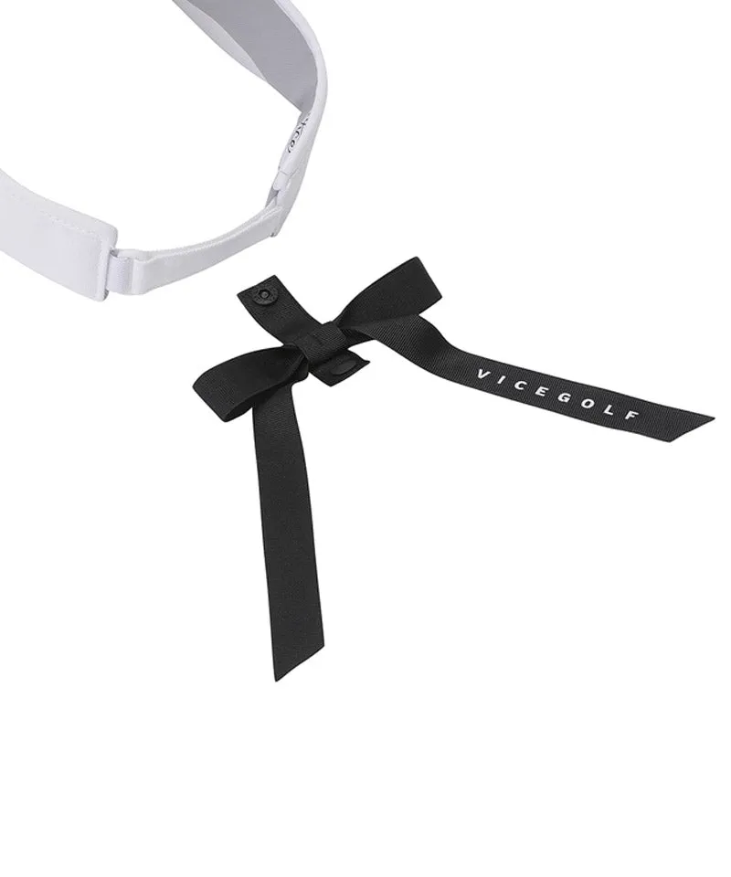 Vice Golf Atelier Vice Wide Ribbon Visor - White