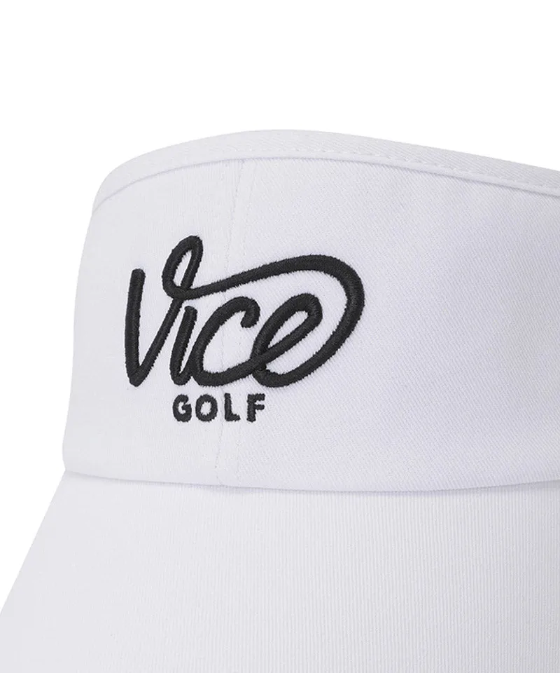 Vice Golf Atelier Vice Wide Ribbon Visor - White