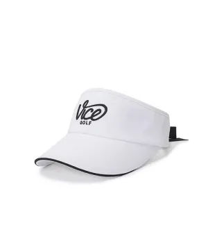 Vice Golf Atelier Vice Wide Ribbon Visor - White