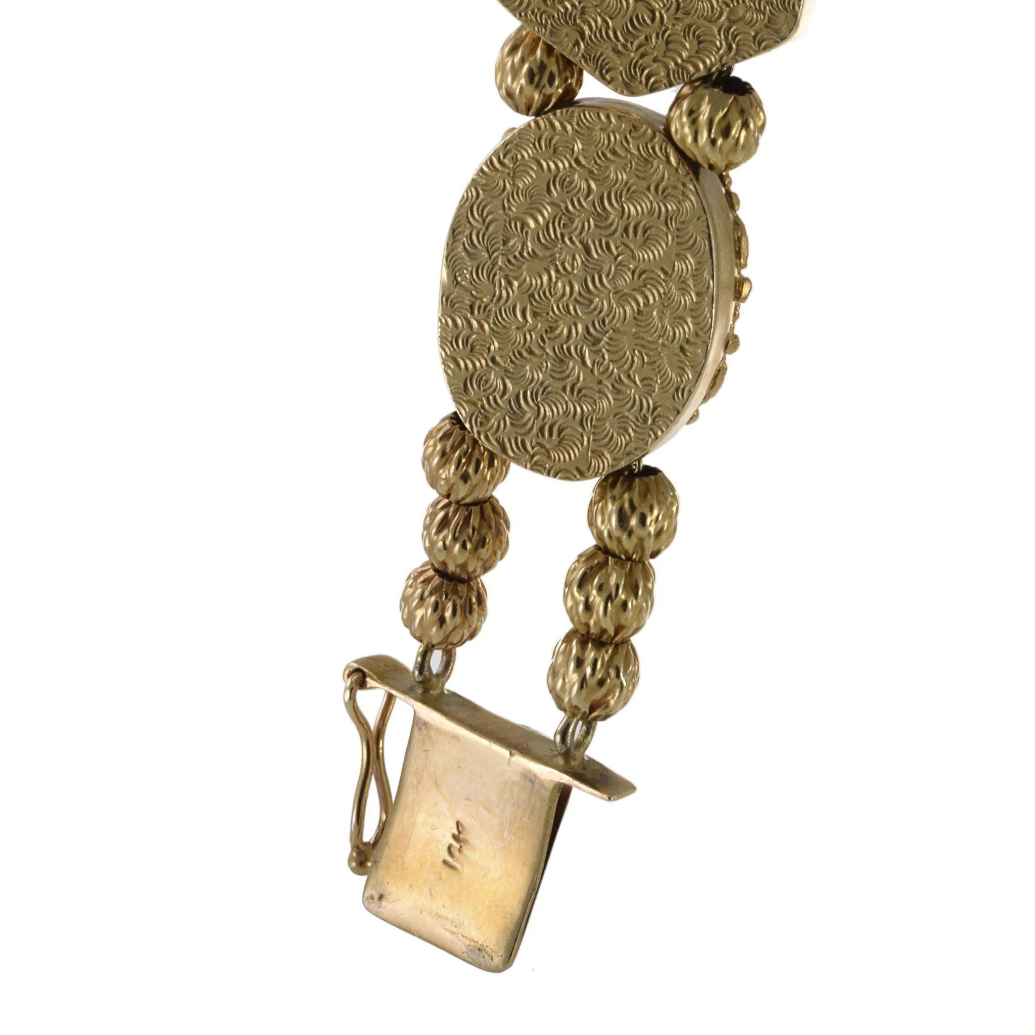 Victorian Era 14KT Yellow Gold Multi-Stone Portrait Bracelet
