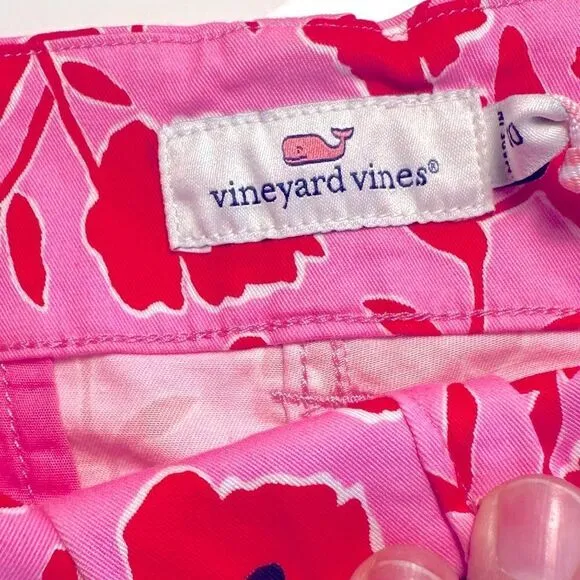 Vineyard Vines Pink and Red Floral Shorts NWT