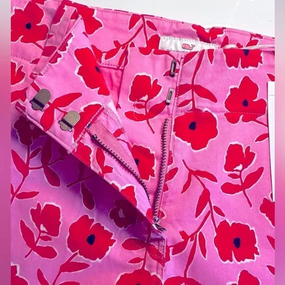 Vineyard Vines Pink and Red Floral Shorts NWT