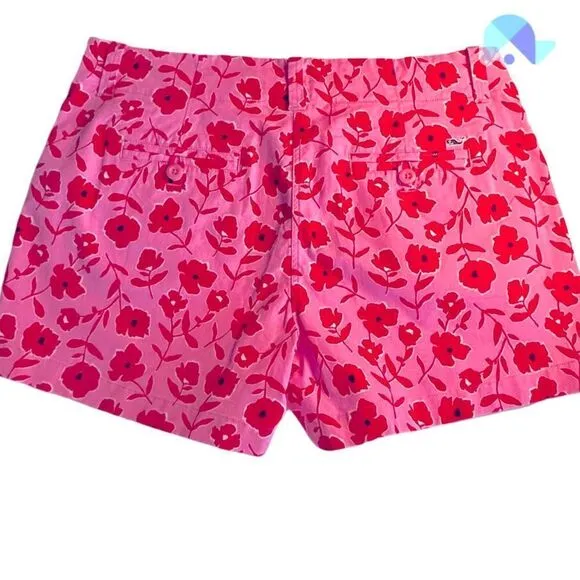 Vineyard Vines Pink and Red Floral Shorts NWT