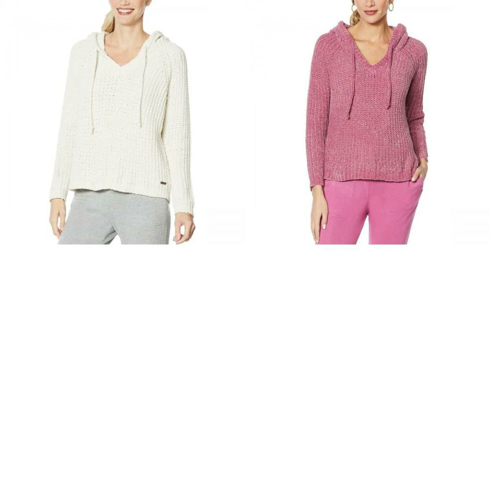 Vintage America Plus Size Chenille Hooded Sweater
