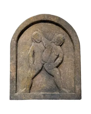 Vintage hand Carved Kama sutra Pose on Wooden Block
