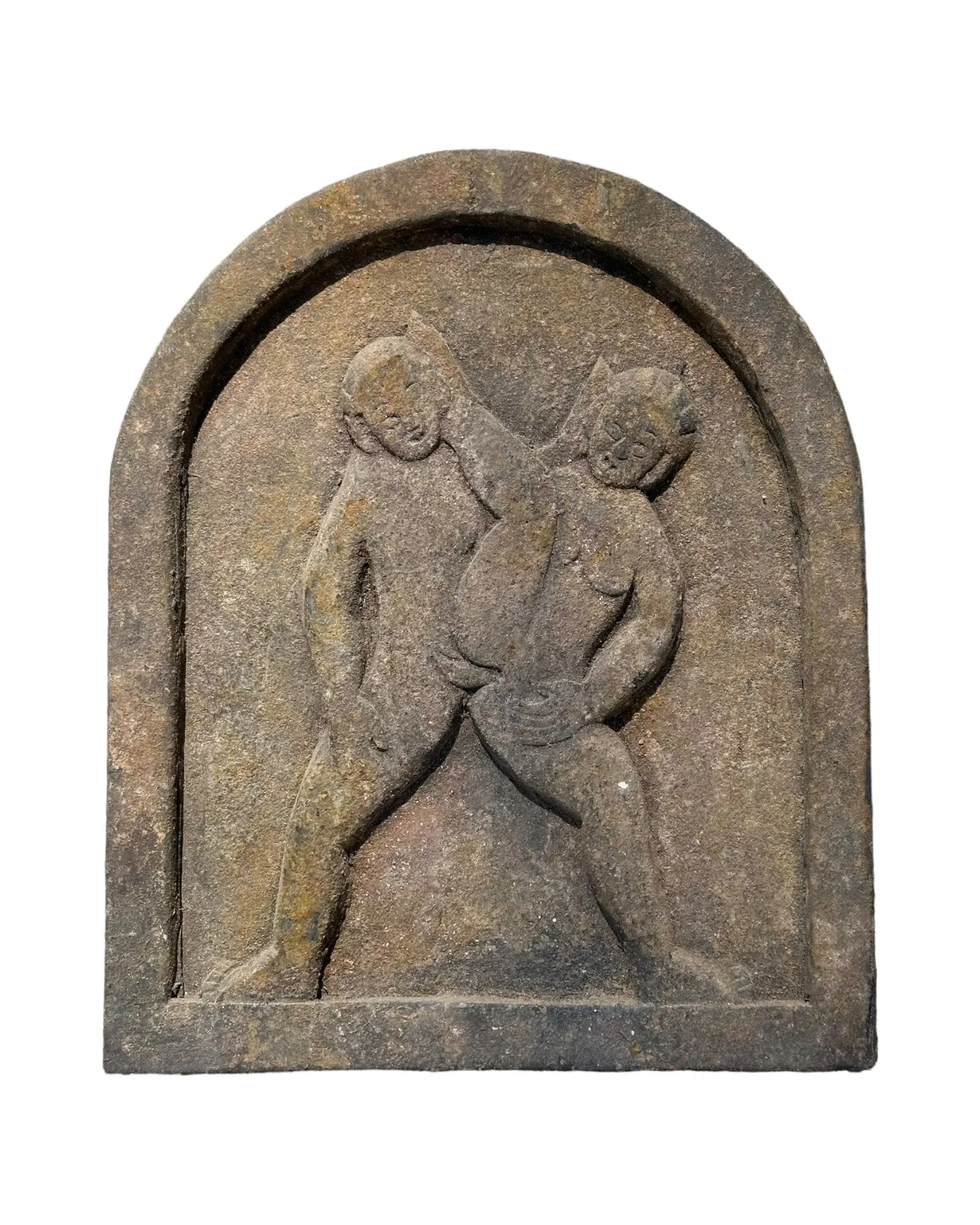 Vintage hand Carved Kama sutra Pose on Wooden Block