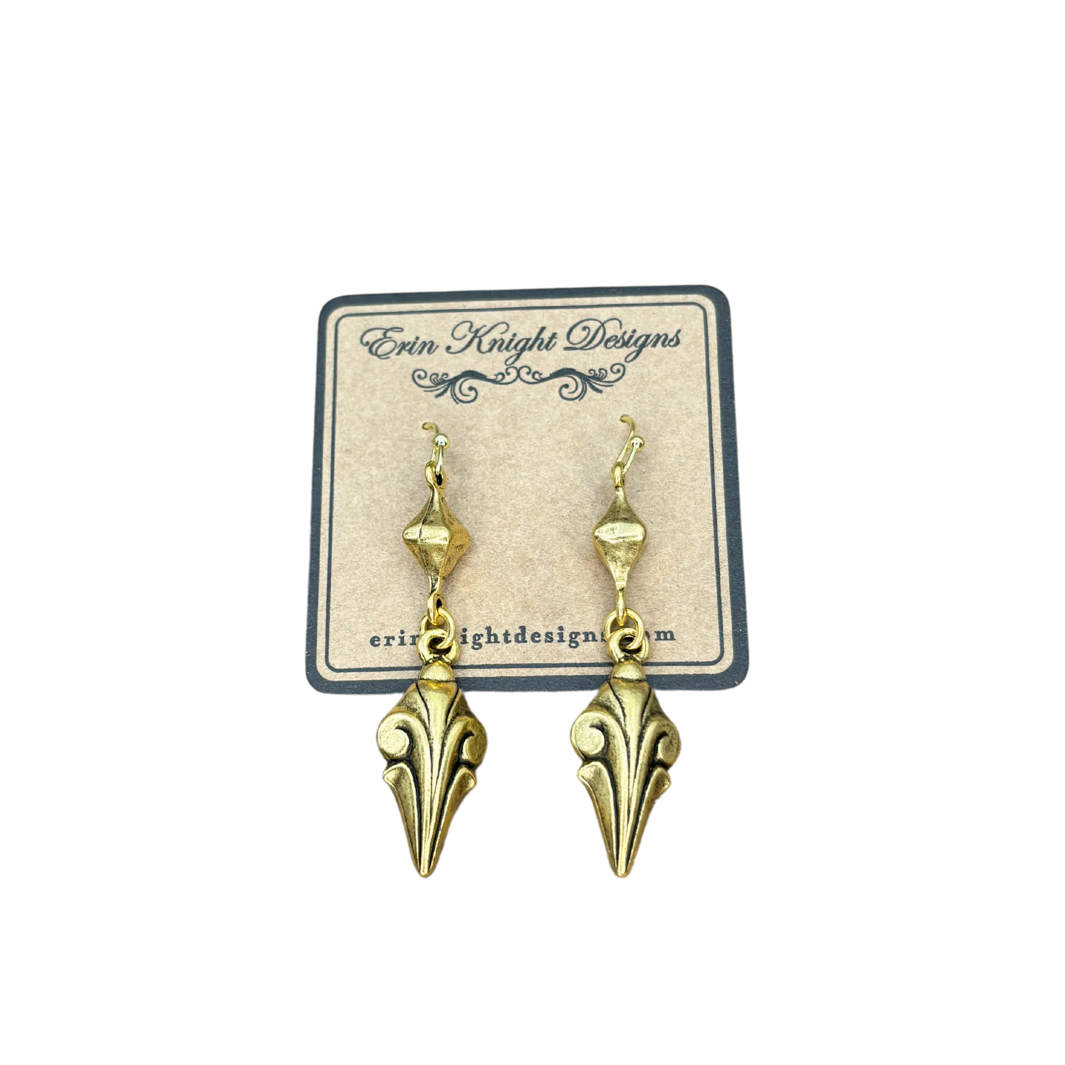 Vintage Reproduction Fleur de Lis Earrings
