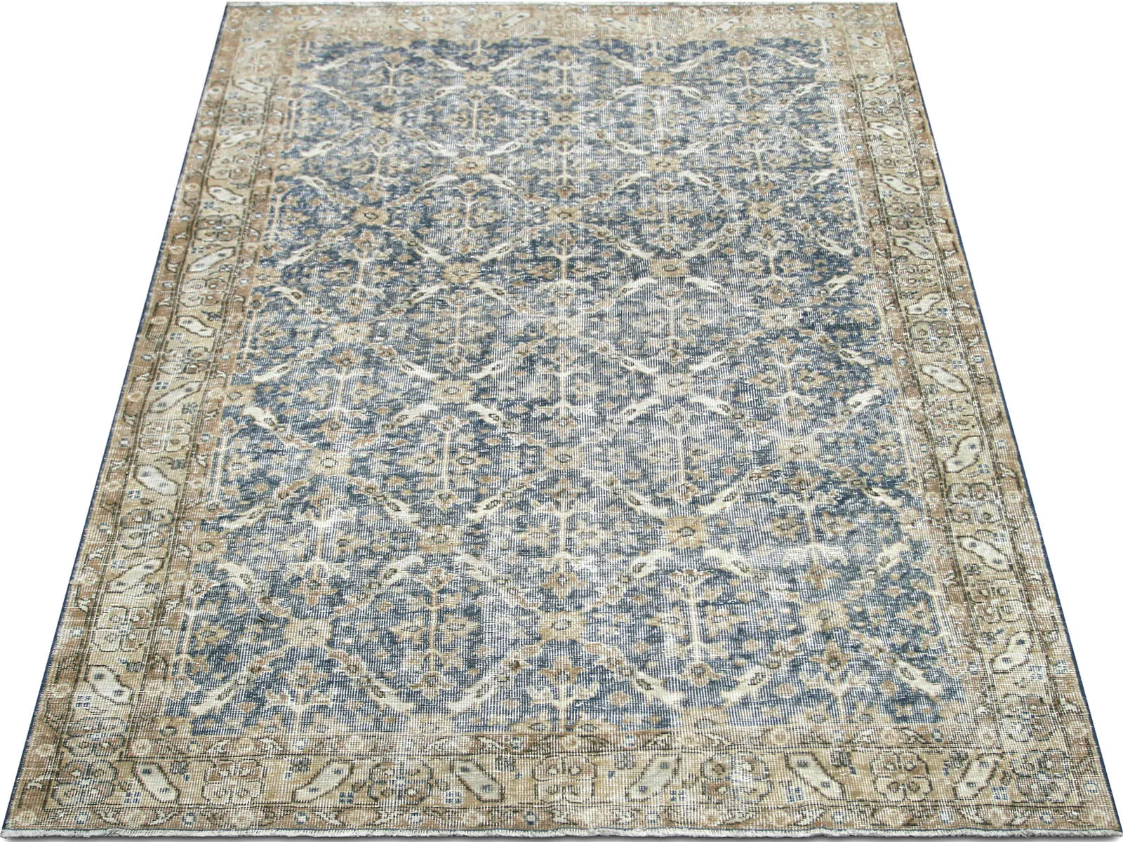 Vintage Turkish Oushak Rug - 6'2" x 9'6"
