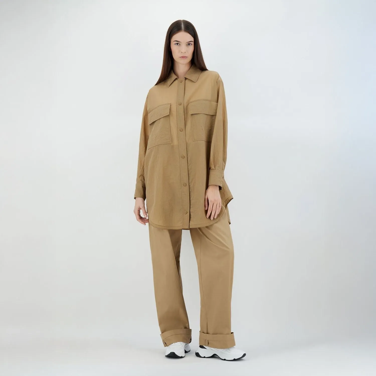 W Ripstop Shirt Jacket, Verde Militare